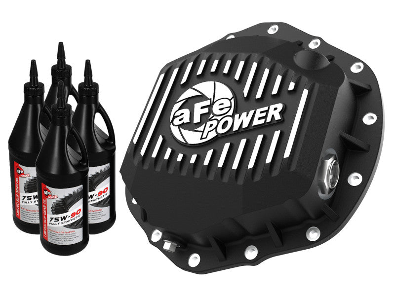 Load image into Gallery viewer, aFe 19-23 Dodge Ram 2500/3500 Pro Series Rear Differential Cover - Black w/ Machined Fins
