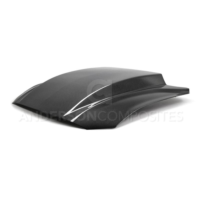 Load image into Gallery viewer, Anderson Composites 2018 Ford Mustang Double Sided Type-CJ 4in Carbon Fiber Cowl Hood
