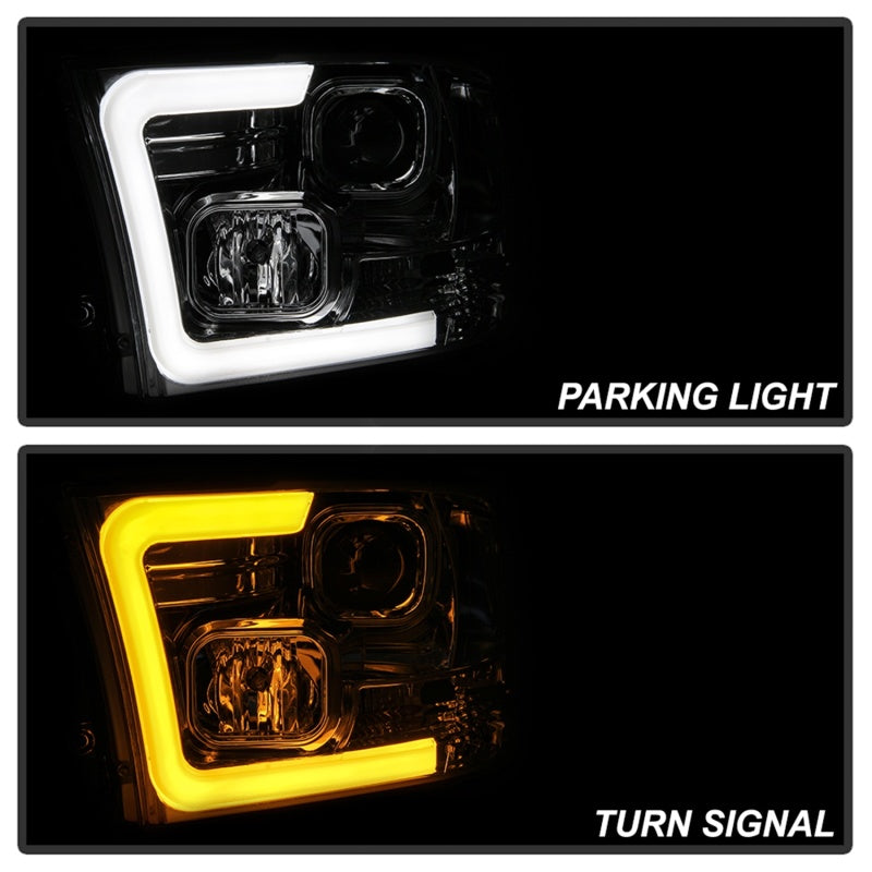 Load image into Gallery viewer, Spyder 09-16 Dodge Ram 1500 Ver 2 Proj Headlight - Light Bar Turn Signal - Chro - PRO-YD-DR09V2-SB-C
