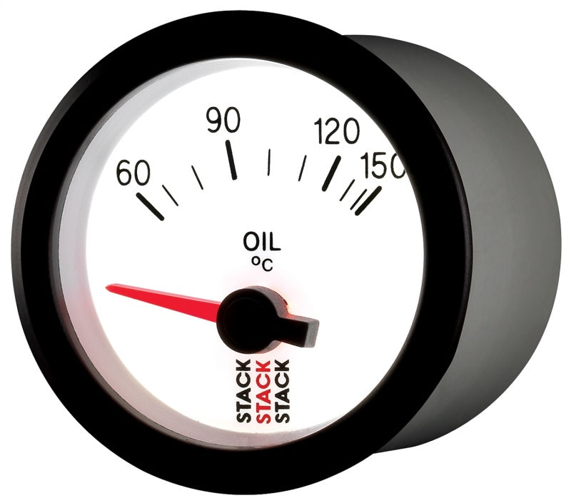 Load image into Gallery viewer, Autometer Stack 52mm 60-150 Deg C M10 Male Electric Oil Temp Gauge - White
