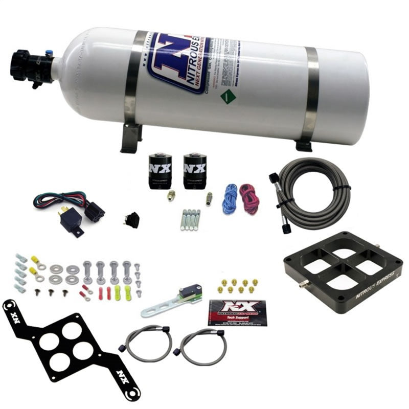 Load image into Gallery viewer, Nitrous Express Dominator Single Entry Billet Crossbar Stage 6 Nitrous Kit (50-300HP) w/15lb Bottle
