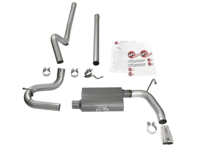 Load image into Gallery viewer, aFe Scorpion 2-1/2in Aluminized Steel Cat Back Exhaust 07-17 Jeep Wrangler V6-3.6/3.8L (4 Dr)
