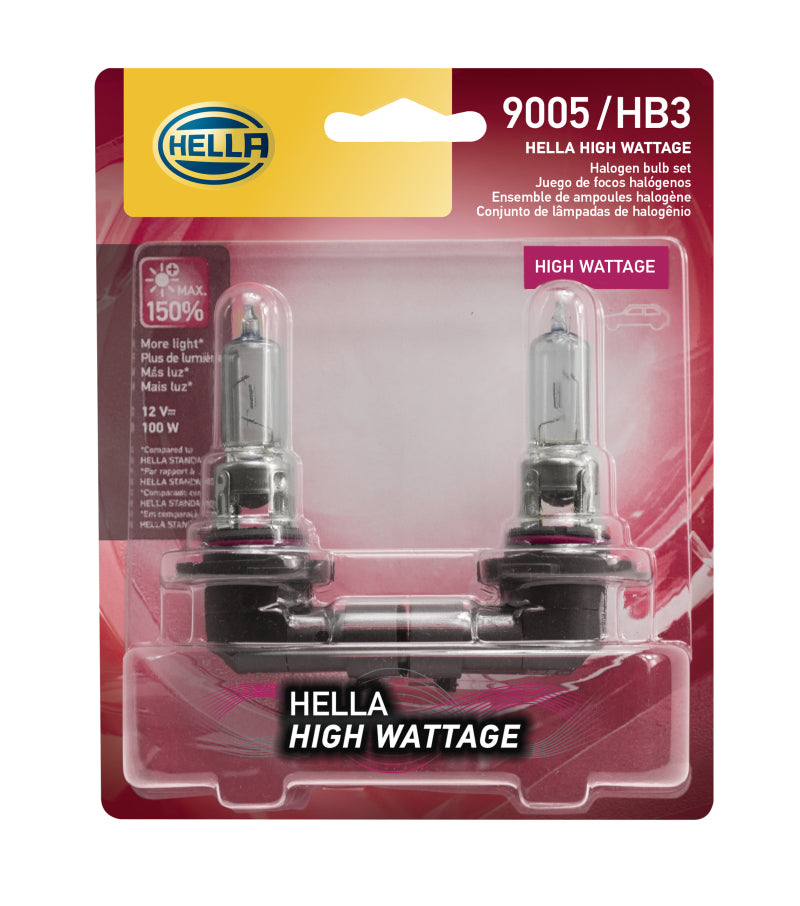 Load image into Gallery viewer, Hella HB3 9005 12V 100W P2OD T4 High Wattage Bulbs (Pair)
