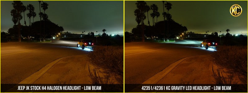 Load image into Gallery viewer, KC HiLiTES 97-06 Jeep TJ/Universal 7in. Gravity LED H4 DOT Approved Replacement Headlight (Single)
