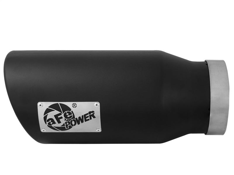 Load image into Gallery viewer, aFe POWER MACH Force-Xp 5in 304 Stainless Steel Exhaust Tip 5In x 7Out x15Lin Bolt-On Right-Blk
