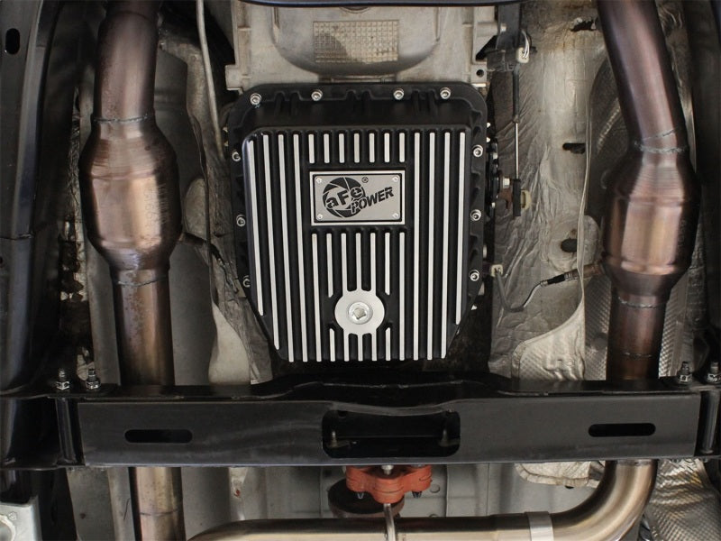 Load image into Gallery viewer, aFe Transmission Pan (Black); Ford Trucks 94-08 AODE
