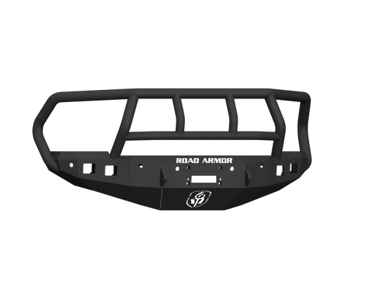 Road Armor 16-18 Ram 2500 Stealth Front Winch Bumper w/Titan II Guard/6 Sensor Holes - Tex Blk