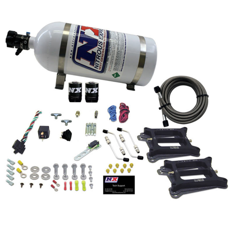 Load image into Gallery viewer, Nitrous Express Dual 4150/Alcohol Nitrous Kit (100-500HP) w/10lb Bottle
