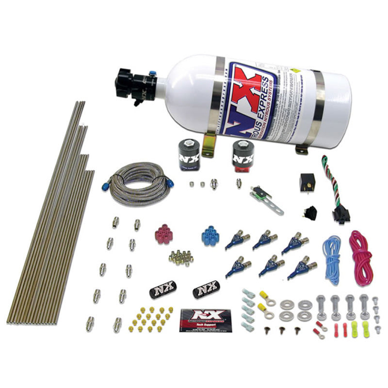 Load image into Gallery viewer, Nitrous Express 6 Cyl Alcohol Nitrous Kit (150-375HP) w/15lb Bottle

