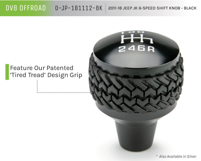 Load image into Gallery viewer, DV8 Offroad 2011-2018 Jeep JK 6-Speed Shift Knob Black

