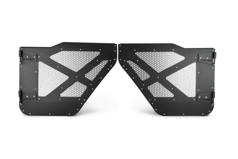 Load image into Gallery viewer, DV8 18-22 Jeep 4 Door JL/JT Aluminum Half Doors with Perforated Mesh Rear
