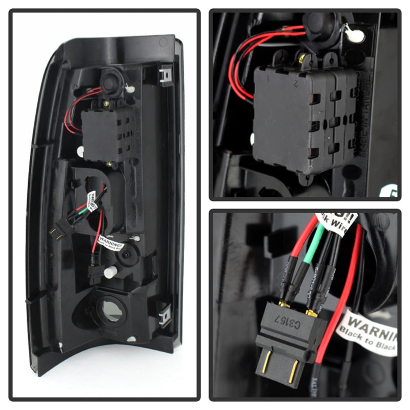 Load image into Gallery viewer, Spyder Chevy Silverado 1500 99-02 (Not Fit Stepside) LED Tail Lights Blk Smke ALT-YD-CS99-LED-BSM
