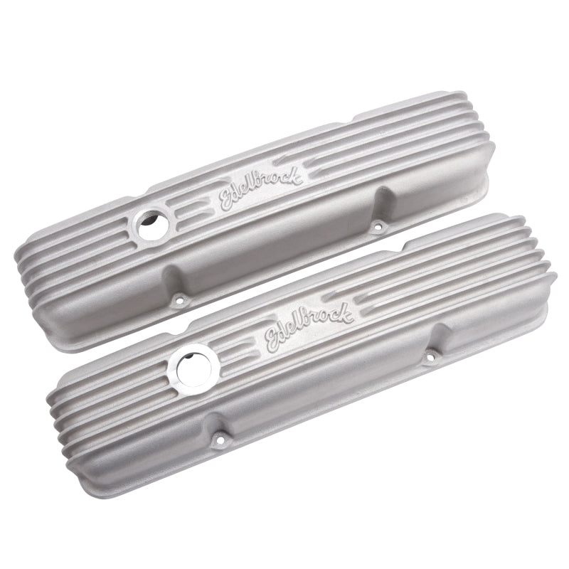 Load image into Gallery viewer, Edelbrock Valve Cover Classic Series Chevrolet 1959-1986 262-400 CI V8 w/ Oil Fill Hole Satin
