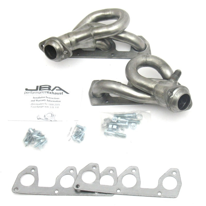 Load image into Gallery viewer, JBA 98-01 Ford Ranger 3.0L V6 w/EGR 1-1/2in Primary Raw 409SS Cat4Ward Header
