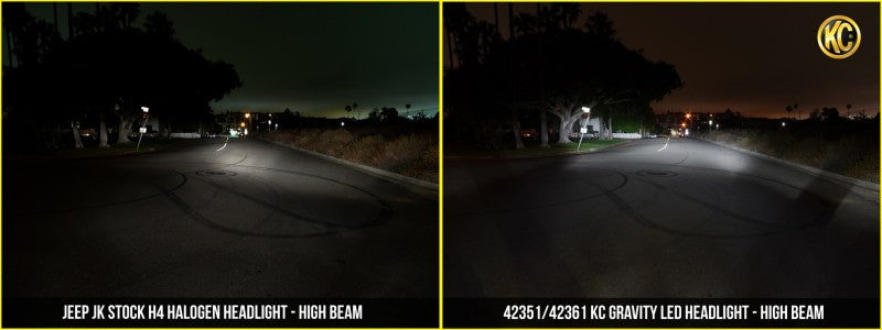 Load image into Gallery viewer, KC HiLiTES 97-06 Jeep TJ/Universal 7in. Gravity LED H4 DOT Approved Replacement Headlight (Single)
