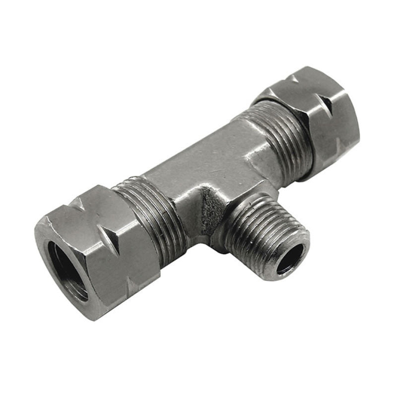 Load image into Gallery viewer, Nitrous Express 3/8 Compression x 1/8 Male NPT Branch T
