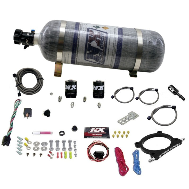 Load image into Gallery viewer, Nitrous Express 11-15 Ford Mustang GT 5.0L High Output Nitrous Plate Kit (50-250HP) w/12lb Bottle

