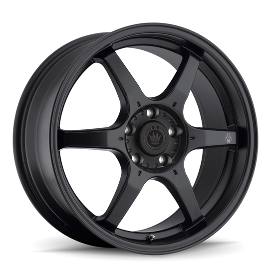 Konig Backbone 15x6.5 4x100 ET38 Matte Black Milling Logo on Spoke