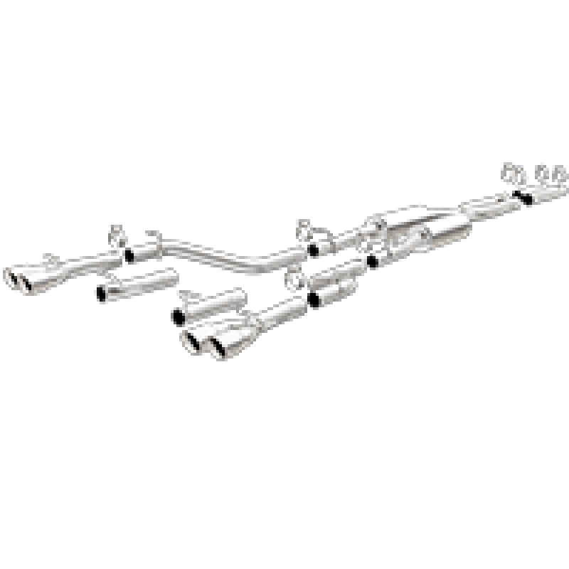 Load image into Gallery viewer, MagnaFlow Cat-Back, SS, 2.5in, Quad Split Rear 3.5in Tip 2015 Dodge Challenger 3.6L V6
