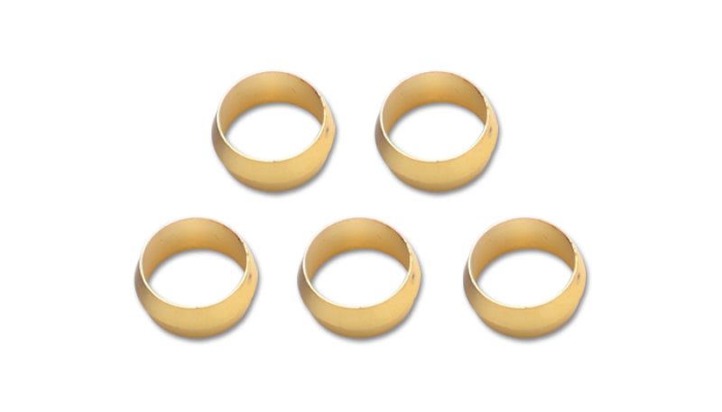 Load image into Gallery viewer, Vibrant 1/4in Brass Olive Inserts - 5pk
