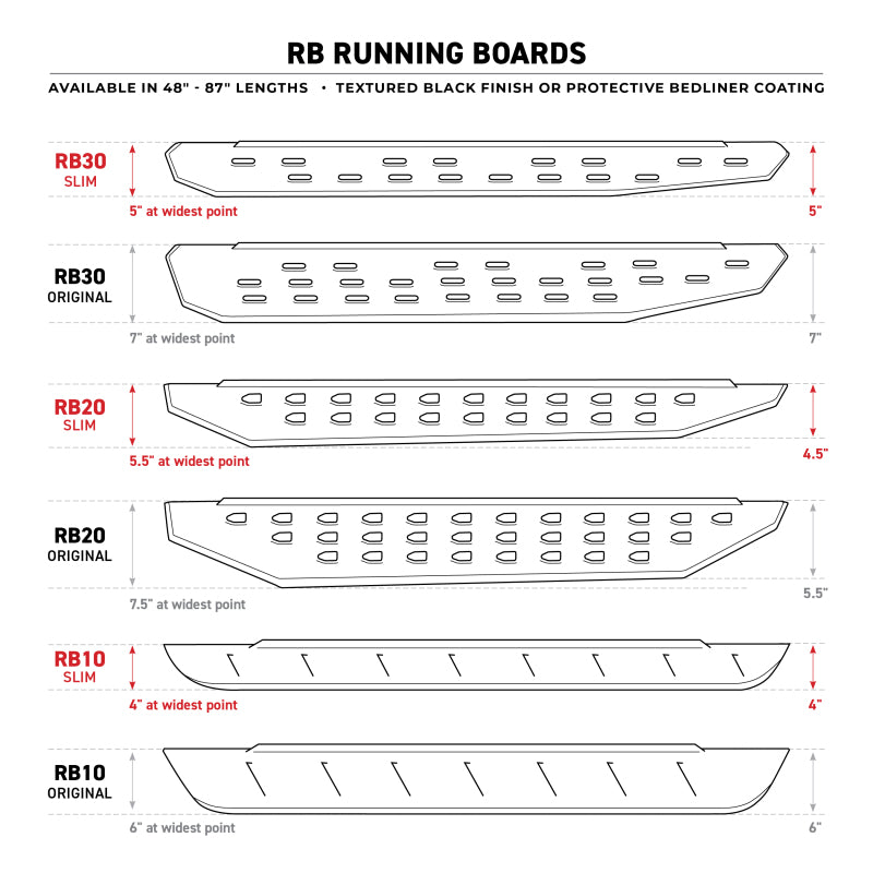 Load image into Gallery viewer, Go Rhino RB30 Slim Line Running Boards 80in. - Tex. Blk (Boards ONLY/Req. Mounting Brackets)
