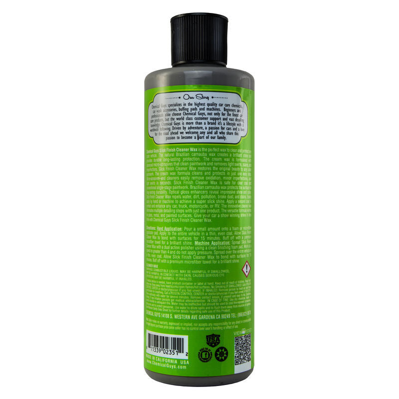 Load image into Gallery viewer, Chemical Guys Slick Finish Cleaner Wax - 16oz
