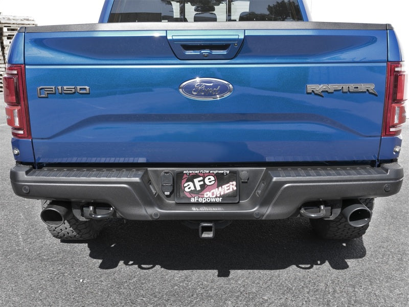 Load image into Gallery viewer, aFe MACH Force-Xp 3in to 3-1/2in 304 SS Cat-Back Exhaust w/Black Tip 17-18 Ford F-150 Raptor V6 3.5L
