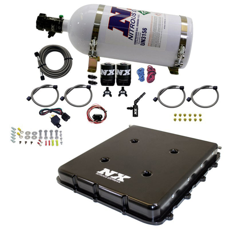 Load image into Gallery viewer, Nitrous Express Nitrous Kit w/Billet LT4 Supercharger Lid w/10lb Bottle
