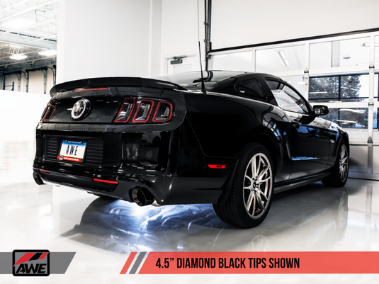 AWE Tuning S197 Mustang GT Axle-Back Exhaust - Track Edition (Diamond Black Tips)