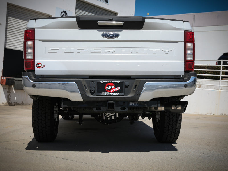 Load image into Gallery viewer, aFe Apollo GT Series 3-1/2in 409 SS Axle-Back Exhaust 17-20 Ford F-250/F-350 6.2/7.3L w/ Black Tips
