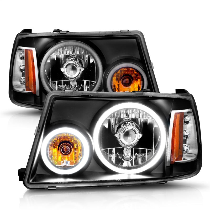 Load image into Gallery viewer, ANZO 2001-2011 Ford Ranger Projector Headlights w/ Halo Black (CCFL) 1 pc
