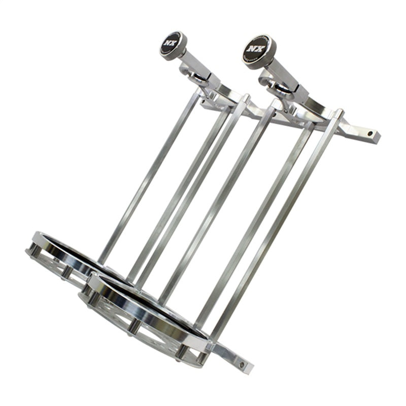 Load image into Gallery viewer, Nitrous Express Stand up Dual Billet Bottle Bracket for 10lb Bottle (Flat Mount)
