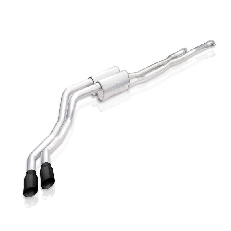 Load image into Gallery viewer, Stainless Works 2014+ Toyota Tundra 5.7L Legend Series Cat-Back Exhaust w/Black Tips
