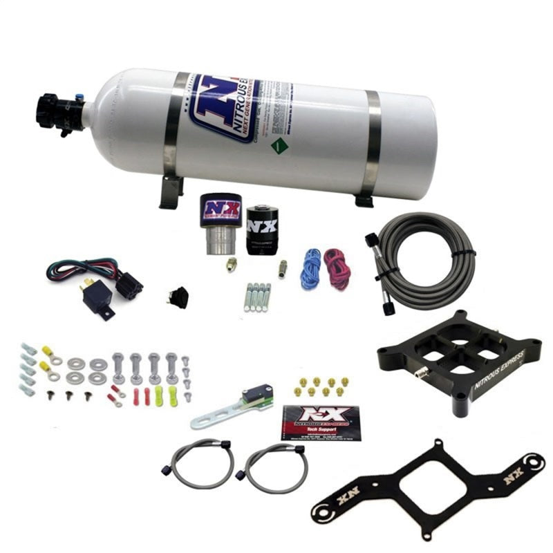 Load image into Gallery viewer, Nitrous Express Single Entry Crossbar RNC .178 4500 Flange Nitrous Kit (250-650HP) w/15lb Bottle
