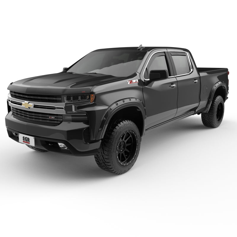 Load image into Gallery viewer, EGR 19-22 Chevrolet Silverado 1500 Traditional Bolt-On Look Fender Flares Black Set Of 4
