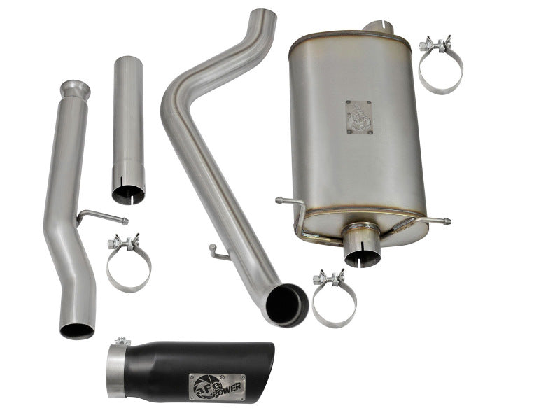 Load image into Gallery viewer, aFe MACHForce XP Exhausts Cat-Back Black Tip 09-17 GM Silverado 1500 4.3/5.3L RegCab SB/LB
