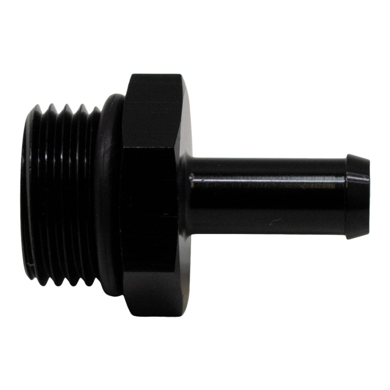 Load image into Gallery viewer, DeatschWerks 8AN ORB Male to 5/16in Male Barb Fitting (Incl O-Ring) - Anodized Matte Black
