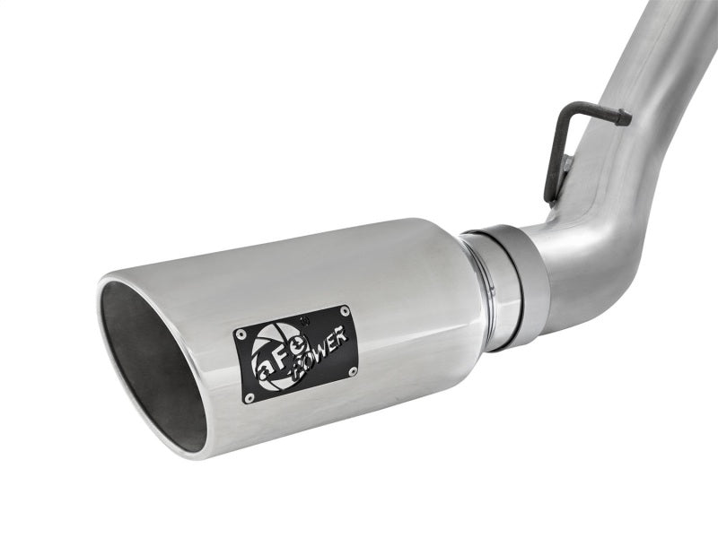 Load image into Gallery viewer, aFe LARGE Bore HD 4in Dual DPF-Back SS Exhaust w/Polished Tip 16-17 GM Diesel Truck V8-6.6L (td) LML
