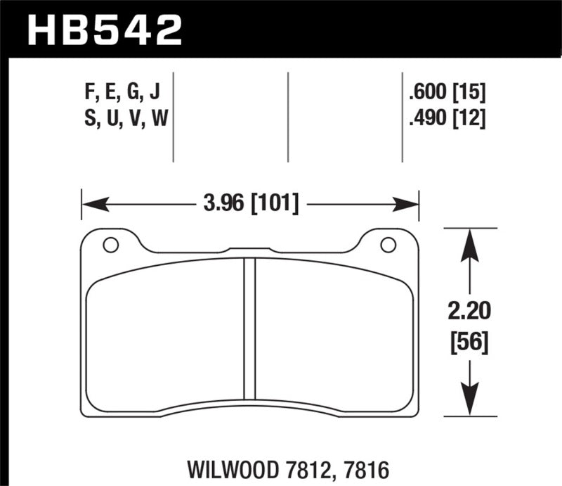 Load image into Gallery viewer, Hawk Wilwood 7816 HP+ Race Brake Pads
