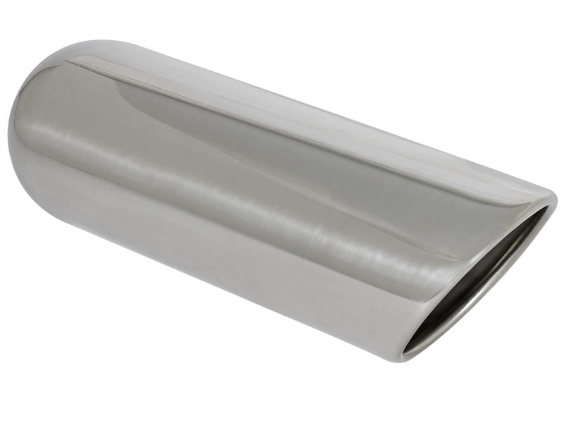 Load image into Gallery viewer, aFe MACHForce XP Exhausts Tips SS-304 EXH Tip 3In x 4Out x 12L Sgl-Ang Weld On
