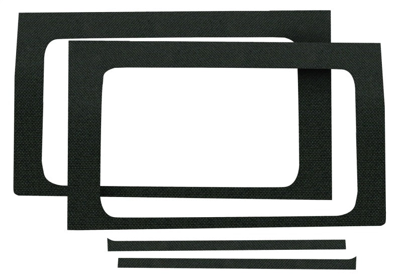 Load image into Gallery viewer, DEI 18-23 Jeep Wrangler JL 2-Door Boom Mat Rear Side Window Trim - 2 Piece - Black
