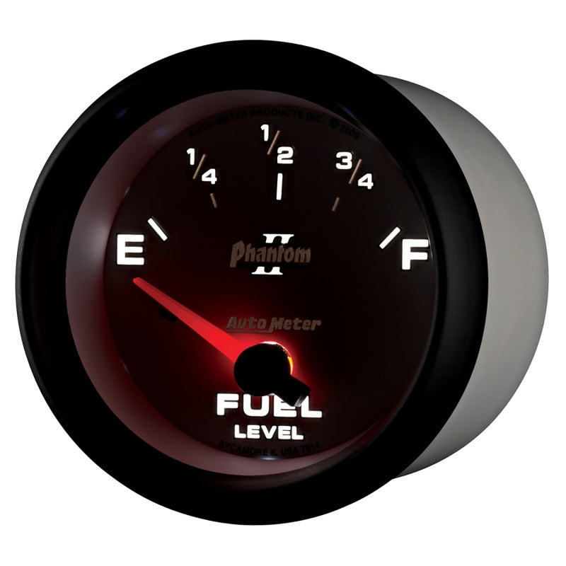 Load image into Gallery viewer, AutoMeter Gauge Fuel Level 2-5/8in. 0 Ohm(e) to 90 Ohm(f) Elec Phantom II
