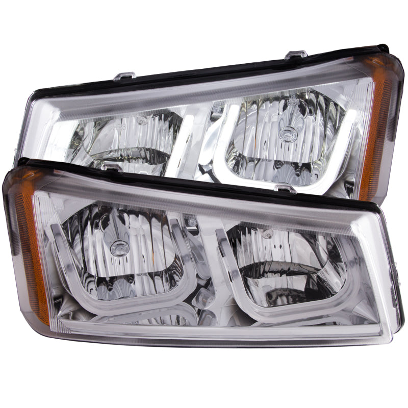 Load image into Gallery viewer, ANZO 2003-2006 Chevrolet Silverado 1500 Projector Headlights w/ U-Bar Chrome
