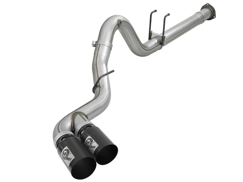 Load image into Gallery viewer, aFe Rebel XD 4in SS DPF-Back Exhaust 17-18 Ford Diesel Trucks V8-6.7L (td) w/ Dual Black Tips
