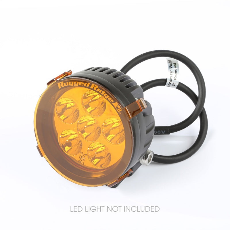 Load image into Gallery viewer, Rugged Ridge 3.5in LED Light Cover Round Amber
