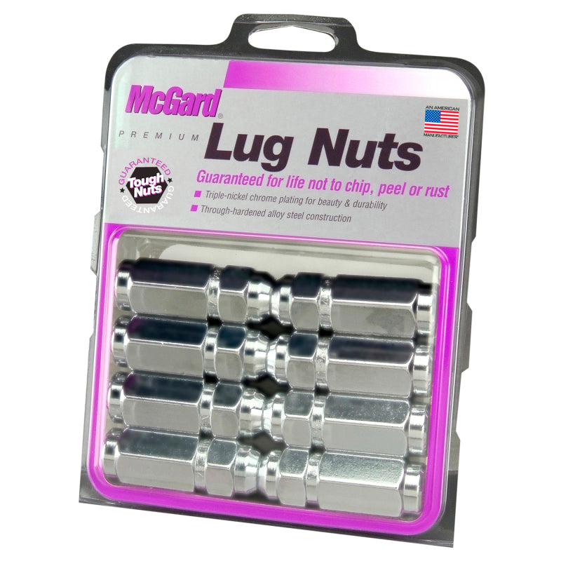 Load image into Gallery viewer, McGard Hex Lug Nut (Cone Seat / Duplex) 9/16-18 / 7/8 Hex / 2.5in. Length (8-Pack) - Chrome
