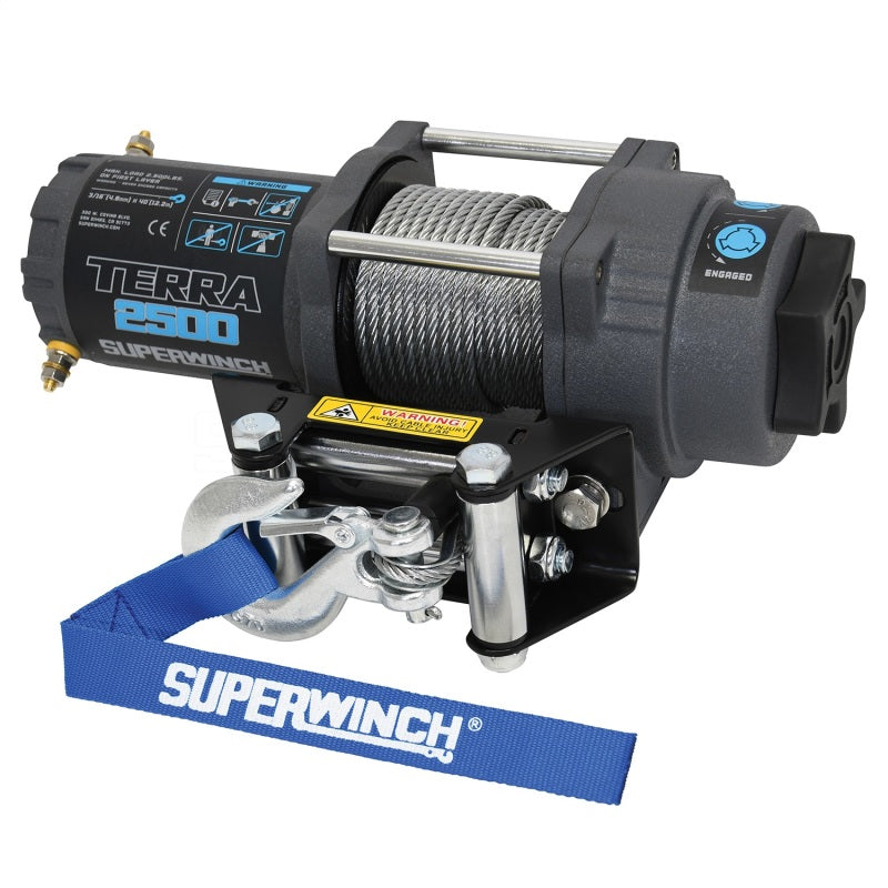 Load image into Gallery viewer, Superwinch 2500 LBS 12V DC 3/16in x 40ft Steel Rope Terra 2500 Winch - Gray Wrinkle
