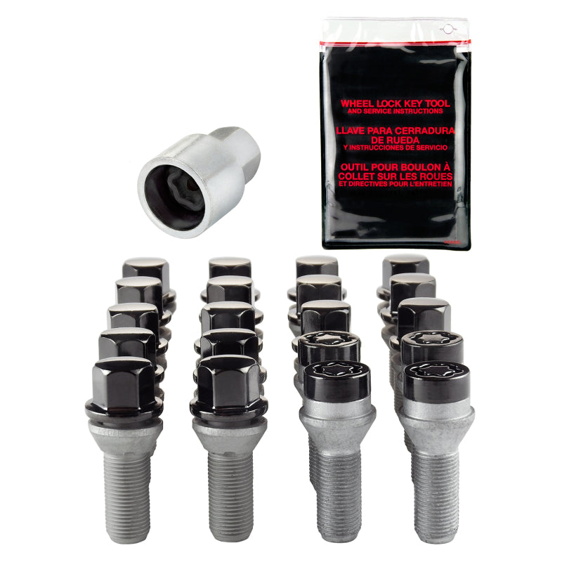 Load image into Gallery viewer, McGard 5 Lug Hex Install Kit w/Locks (Cone Seat Bolt) M14X1.5 / 17mm Hex / 28.0mm Shank L. - Black
