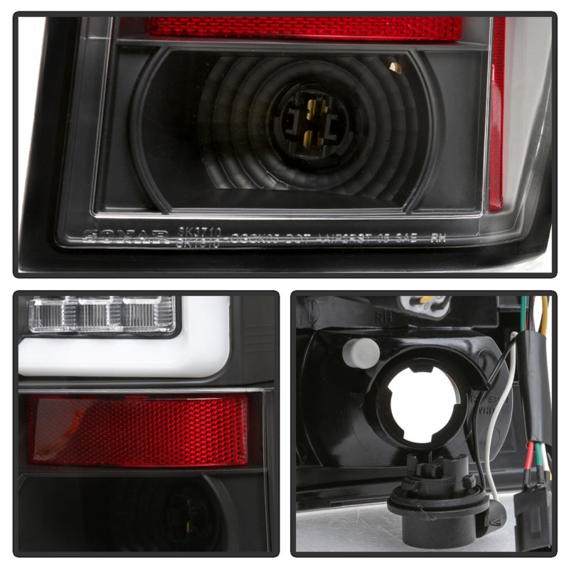 Load image into Gallery viewer, Spyder Jeep Grand Cherokee 05-06 Version 2 Light Bar LED Tail Lights - Black
