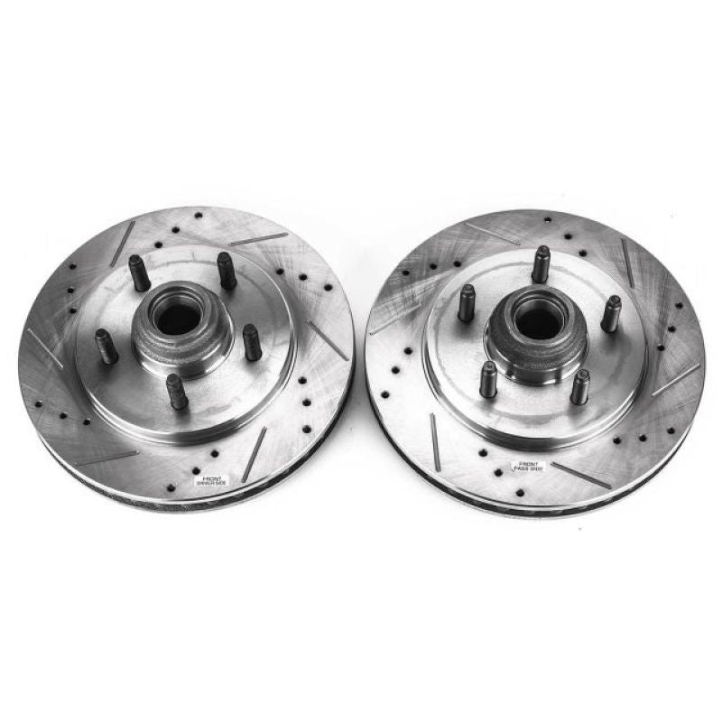 Load image into Gallery viewer, Power Stop 99-02 Ford Expedition Front Evolution Drilled &amp; Slotted Rotors - Pair
